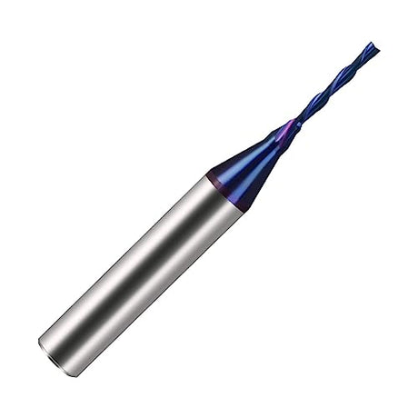 Spiral CNC Router Bits with Down Cut 1/16 inch Cutting, 1/4 inch Shank CNC Bits Solid Carbide End Mill for Wood Cut, 3D Carving Size : 1/16" X 1/2" X HZBIAO