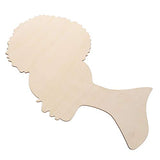 EXCEART Mother's Day Wood Chips Head Cutout Moms Gift Wood Decoration Pendant Unfinished Wood Cutouts Girl Jewelry DIY Wooden Template Girl Gifts EXCEART