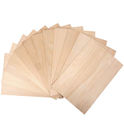 KEILEOHO 40 Pack Balsa Wood Sheets 4 x 8 x 1/16 Inch, Large Thin Wood Boards for Crafts Moisture Resistance Anti-Deformation Easy Cutting Painting KEILEOHO