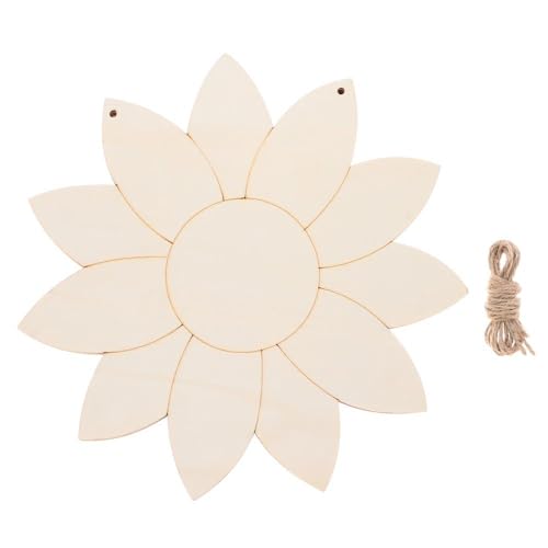 hobbyhub 5 PCS Sunflower Wooden Cutout Signs, Unfinished Wooden Signs Wood Sunflower Door Hangers 3mm for DIY Craft, Home Decoration, Welcome Signs hobbyhub