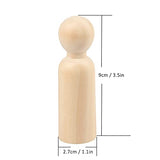 GNIEMCKIN Wooden Peg People, 3.5 Inch 60 Pieces, Peg Dolls Unfinished in Standardization Sizes, Perfect for DIY Art and Craft, Painting, Dollhouse GNIEMCKIN