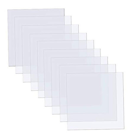 15 Pieces Blank Stencil Sheets, 12 x 12 Inch Clear Blank Material Mylar Templates, Square Blank Stencil Template for Cricut Vinyl Cutting ArtCute