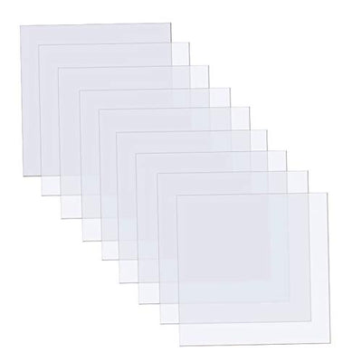 15 Pieces Blank Stencil Sheets, 12 x 12 Inch Clear Blank Material Mylar Templates, Square Blank Stencil Template for Cricut Vinyl Cutting