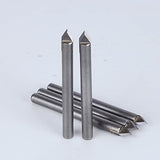 HUHAO 5PCS 60 Degree Router Bits CNC Engraving Router Bit 3D Pyramid Stone Engraving Bits Carving V Bit with 1/4 Shank Router Bit for Stone HUHAO