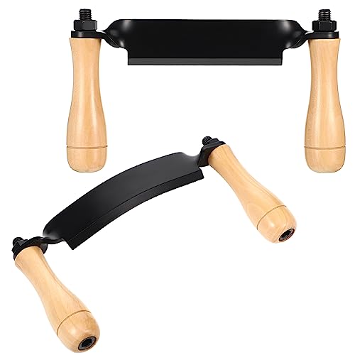 WILLBOND 2 Pcs Draw Shave Knife Set Draw Shave Knife Include Curved Draw Knife Straight Draw Knife Wood Working Tools Draw Shave Tool Woodworking WILLBOND