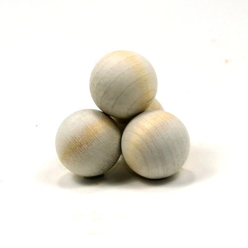 Mylittlewoodshop Pkg of 12 - Ball - 1 inch in Diameter Unfinished Wood (WW-RB1000-12) Unique Wood Shapes