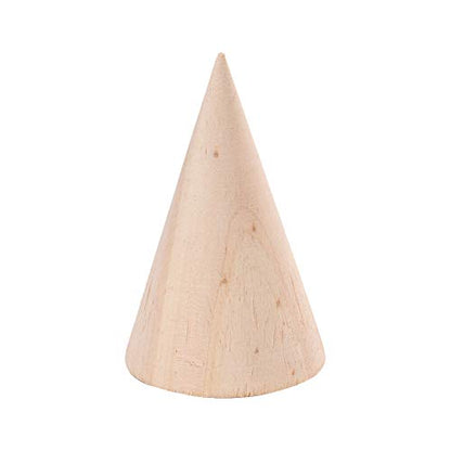 lasenersm 1 Piece Wood Cone Bracelet Holder Wooden Cone Jewelry Display Stand Cone Watch Holder Jewelry Display Stand Anklet Jewelry Display Stand - WoodArtSupply