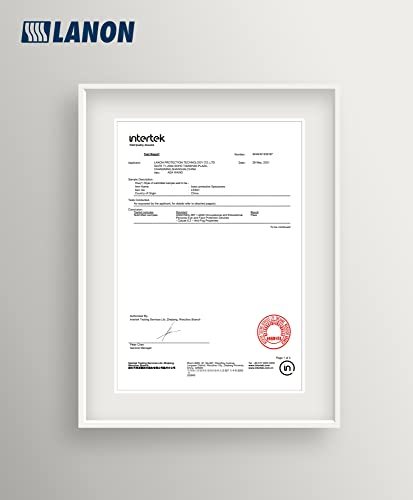 LANON Anti-Fog Safety Goggles with Ajustable Temples, 2.5 Times ANSI Z87.1 Double-sided Antifog, Side Protection, High Transmission, Lightweight & LANON Protection