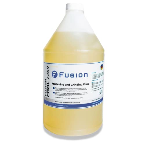 Machining and Grinding Fluid by Fusion Chemical | Cutting Oil for Drilling Metal | Fusion Cool 2269 | Semisynthetic Microemulsion Coolant | Extended Fusion Chemical