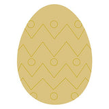 Egg Design by Lines Cutout Unfinished Wood Easter Coloring Book Door Hanger MDF Shape Canvas Style 5 (12") Diverse Woodworking