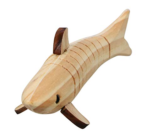 Crafters Square Wooden Wiggle Animals to Paint and Play: Snake, Salamander, Shark and Fish (4 Animals) Crafter's Square