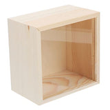 Abaodam 4pcs Box storage wooden box unfinished wooden case wood treasure chest Natural wooden gift case wooden jewelry case wood trinket containers Abaodam