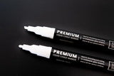White Liquid Chalk Markers Erasable - 2PK 3mm Fine Tip Chalk Markers Chalk Pens - Chalkboard Markers Bistro Chalk Marker Glass Window Markers - Glass SAVVY & SORTED
