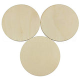 CleverDelights 4 Inch Wood Circles - 10 Pack - 3/32" Thick - 4" Round Unfinished Craft Pieces CleverDelights