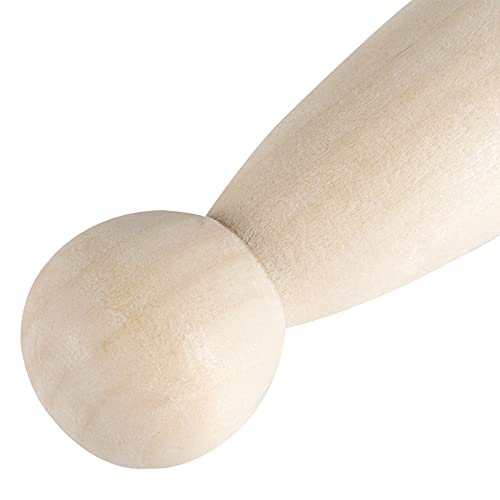 HOIGON 30 PCS 3.5 Inch Wooden Peg Dolls, 90mm Unfinished Angel Girl Wooden Peg Doll People, Wooden Figures Peg Doll Body for Crafts, Wedding, Cake HOIGON