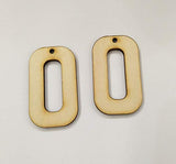 30PCS Unfinished Wood Laser Cutout Hollow Rectangle Bars,DIY Unfinished Bar Dangle Earring Jewelry Blanks,Wood Jewelry,Wood Jewelry Blanks (2") ACFENG