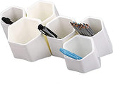BTSKY Hexagonal Creative Pen Holder, Pen Container, Brush Pot, Combination Desktop Storage Organizer, Creative Hanging Planter Holder Multifunctional BTSKY