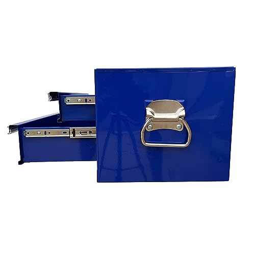 Workington Industrial 2 Drawers Portable Metal Intermediate Box, 26" Middle Tool Chest Cabinet with Ball Bearing Drawer Slides, Steel Tool Storage Workington