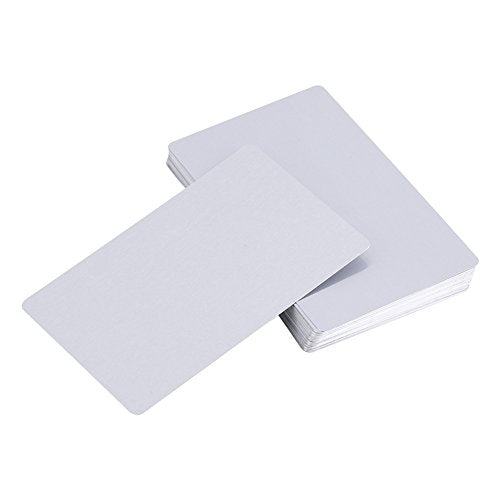 100pcs Sliver Sublimation Metal Business Cards, Engraved Metal Business Cards Sublimation Blanks 3.4x2.1in Thicknes (0.22mm) (Silver)