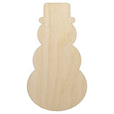 Snowman Winter Christmas Solid Unfinished Wood Shape Piece Cutout for DIY Craft Projects - 1/4 Inch Thick - 6.25 Inch Size Sniggle Sloth