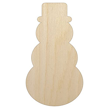 Snowman Winter Christmas Solid Unfinished Wood Shape Piece Cutout for DIY Craft Projects - 1/4 Inch Thick - 6.25 Inch Size - WoodArtSupply