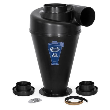 Oneida Air Systems Super Dust Deputy Lightweight 4/5 DIY Cyclone Attachment for Single Stage 0.5 to 3HP Dust Collector, Accessory Only, Black Oneida Air Systems