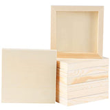 ADXCO 8 Pack Wood Panels 6 x 6 Inch Unfinished Wood Canvas Wooden Panel Boards for Painting, Pouring, Arts Use with Oils, Acrylics ADXCO