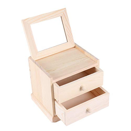 EXCEART 3- Tier Wooden Jewelry Storage Box is a practical and beautiful decoration for your home. EXCEART