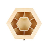 Milisten Unfinished Wood Treasure Chest Wooden Jewelry Boxes Hexagon Storage Case with Locking Clasp for DIY Crafts Graffiti Projects Milisten
