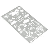Aleks Melnyk #14 Metal Journal Stencil, Weather Forecast, Rain Drop, Umbrella, Stainless Steel Stencil 1 PCS, Template Craft Wood Burning, Patterns, - WoodArtSupply