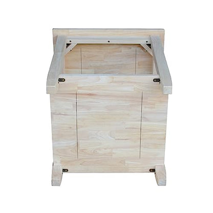 IC International Concepts Solano End Table, 22 in W x 21 in D x 25 in H, Unfinished - WoodArtSupply