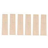 BQLZR 200x50x1.5mm Rectangle Unfinished DIY Paulownia Wooden Sheets for Hand-Made Project Miniatures House Building Architectural Model Pack of 6 BQLZR