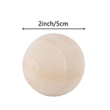 ZOENHOU 25 Pieces 2 Inch Wooden Round Ball, Unfinished Natural Wooden Ball Wood Craft Balls Small Wooden Balls for Crafts and DIY Projects ZOENHOU