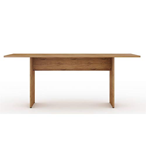 Manhattan Comfort Nomad Mid Century Modern Rustic Dining Table, 67.91", Nature Manhattan Comfort