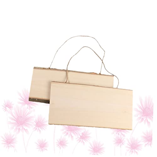 Operitacx 2 Pcs Unfinished Wood Blank Plaque Wood for Wall Display Board Wood Board Wall Pendant Decor Board Hanging Craft Wood Arts and Crafts for Operitacx