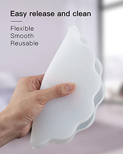 3 Tier Cake Stand Resin Tray Molds, Silicone Cake Stand Molds for Resin, Epoxy Resin Tiered Tray Mold, DIY Epoxy Resin Casting Mold with 6Pcs Crown MSDADA