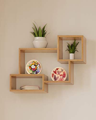 Pllieay 2Pcs 4 Inch Round Wooden Plaque, Unfinished Natural Pine Circle Plaque Wood Base for Craft Projects and DIY Home Decoration Pllieay