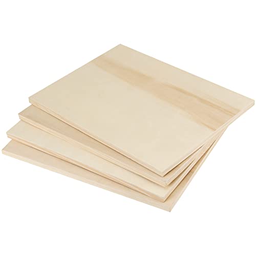 JOIKIT 14 Pack 9 x 12 Inch Wood Canvas Panels, Artist Wooden Canvas Board Unfinished Wood Cradled Painting Panel Boards for Burning, Pouring, String