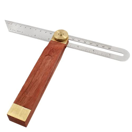 Litoexpe 9" T-Bevel Sliding Angle Ruler Protractor, Adjustable Angle Finder Ruler Hardwood Handle Woodworking Protractor Tool with Metric & Imperial Litoexpe