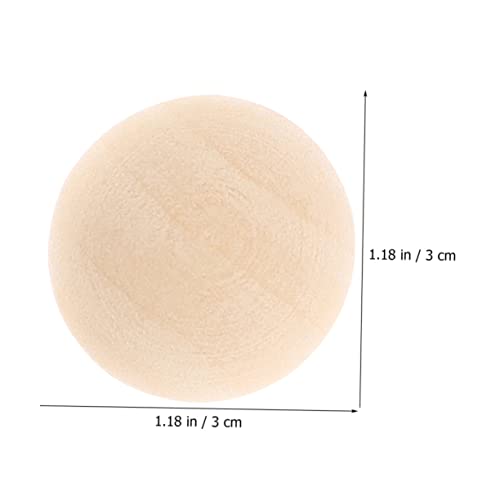 Kisangel 96 Pcs Wooden Hemisphere Unfinished Balls DIY Half Beads Unfinished Hemisphere Ball Unfinished Half Round Beads Wooden Half Craft Ball Wood Kisangel
