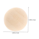 Kisangel 96 Pcs Wooden Hemisphere Unfinished Balls DIY Half Beads Unfinished Hemisphere Ball Unfinished Half Round Beads Wooden Half Craft Ball Wood Kisangel