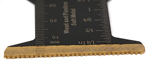 WEN MTB345 3-Piece Oscillating Multi-Tool Bi-Metal Titanium-Coated 45mm Blade Set for Metal and Wood WEN