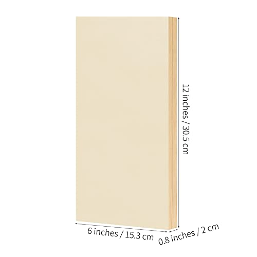 ADXCO 8 Pack Wood Panels 6 x 12 inch Wooden Canvas Board Unfinished Wooden Panel Boards for Painting, Arts, Pouring Use with Oils, Acrylics ADXCO