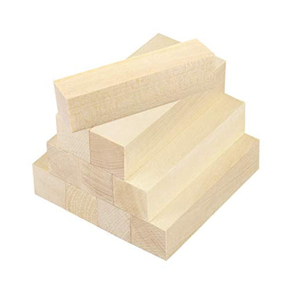 MILISTEN 10pcs Basswood for Carving Basswood Blocks Wood Blocks for Crafts Unfinished Craft Wood Unfinished Wood Blocks Wood Carving Blocks Kit DIY - WoodArtSupply