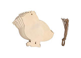 Crafters Square Wood Shape Cutout Ornament Craft Color Your Own 8 Count (Chick) Crafters Square