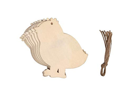 Crafters Square Wood Shape Cutout Ornament Craft Color Your Own 8 Count (Chick) Crafters Square