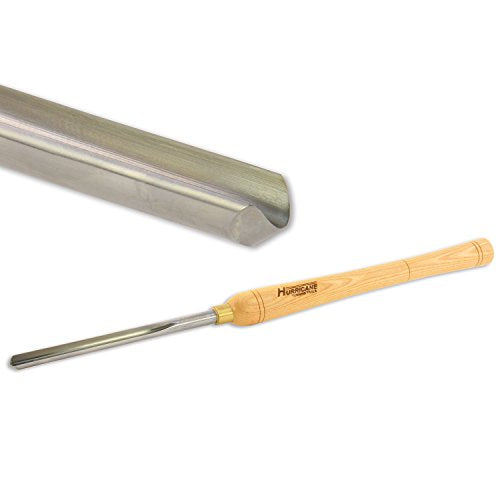 Hurricane Turning Tools, HTT-102, High Speed Steel, 5/8" Bowl Gouge (1/2" Flute) for Woodturning - WoodArtSupply