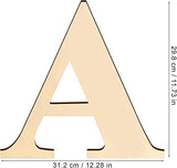 HGWOUY 12inch Tall Wooden Letters, 0.28inch Thick Unfinished Wood Letters Blank Wooden Letters for Wall Decor DIY Crafts Painting Wedding Birthday HGWOUY