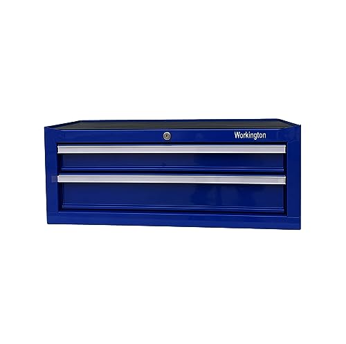 Workington Industrial 2 Drawers Portable Metal Intermediate Box, 26" Middle Tool Chest Cabinet with Ball Bearing Drawer Slides, Steel Tool Storage Workington