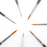 Transon Small Detail Paint Brushes 7pcs for Model Painting Acrylic, Gouache, Oil, Tempera and Face Painting TRANSON